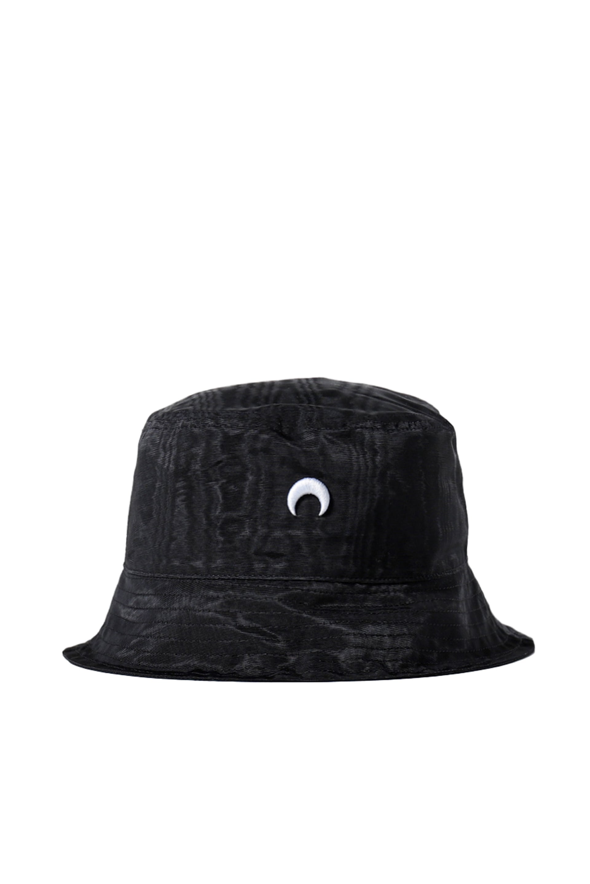 MARINE SERRE RECYCLED MOIRE BUCKET HAT / BLK