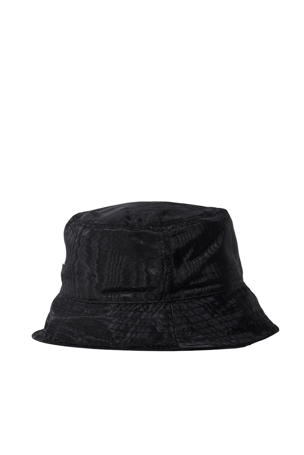 RECYCLED MOIRE BUCKET HAT / BLK