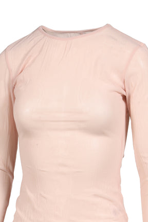 SHEER LONG SLEEVE TOP / BABY PINK