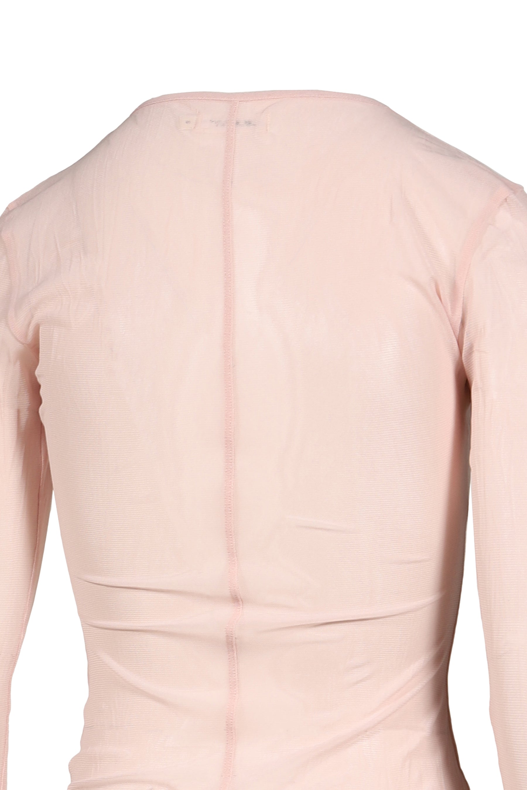 SHEER LONG SLEEVE TOP / BABY PINK
