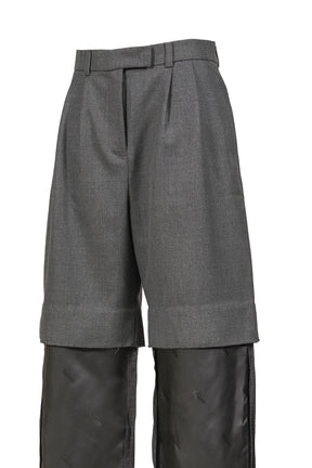 CHOPPED TROUSERS WOVEN / GRY