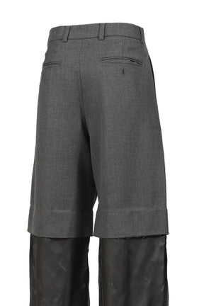 CHOPPED TROUSERS WOVEN / GRY
