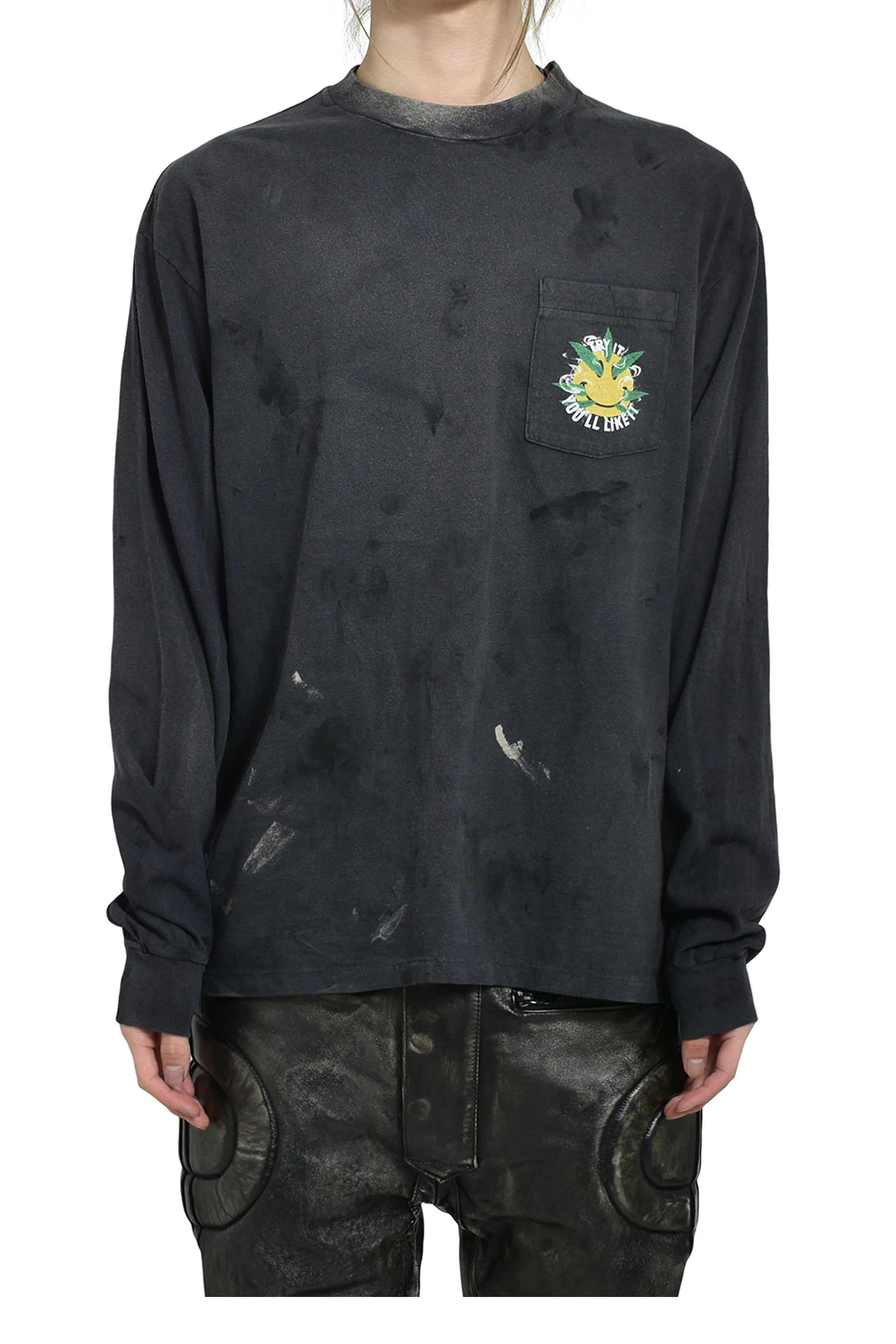 L/S T-SHIRT SNAKE / BLK