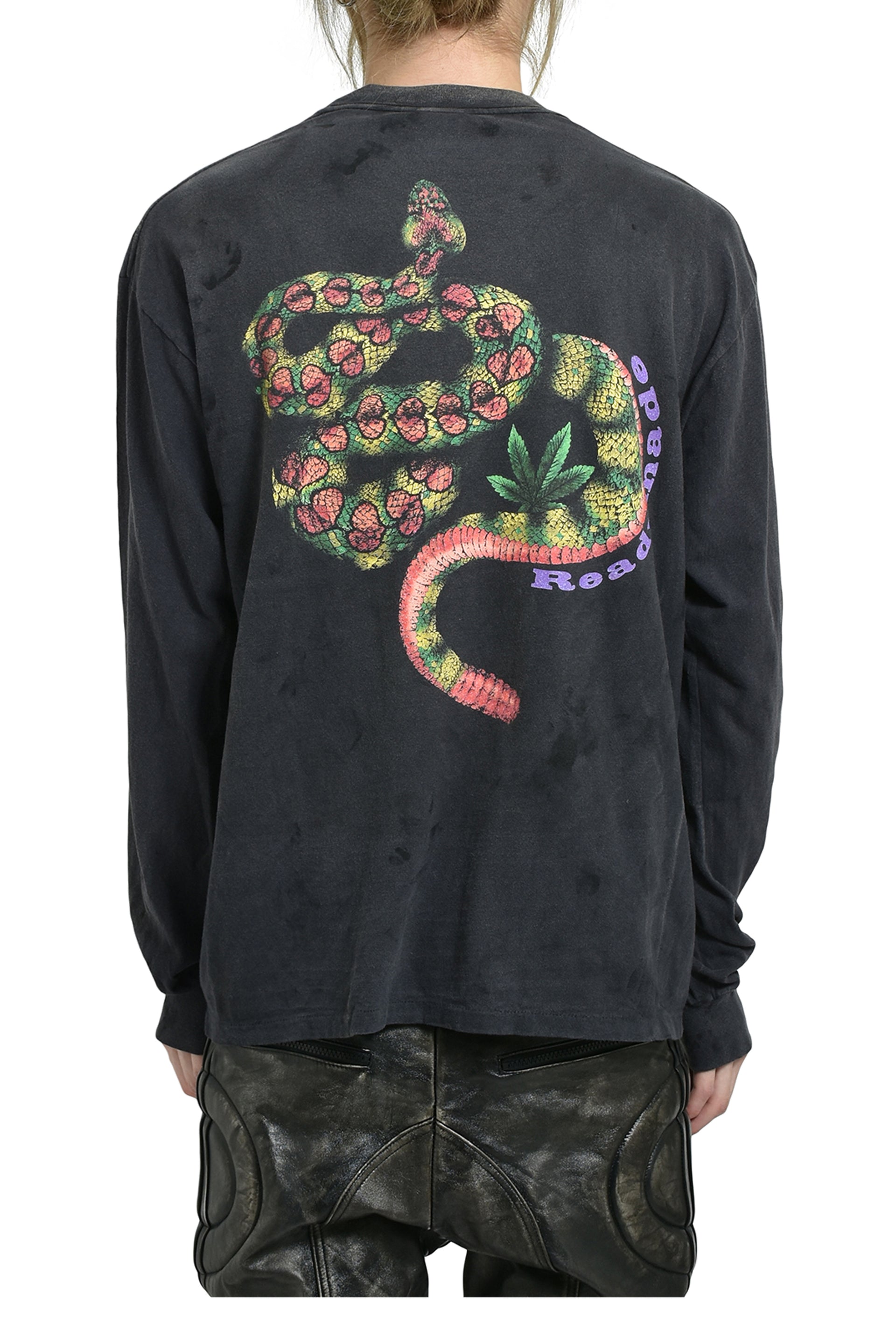 L/S T-SHIRT SNAKE / BLK