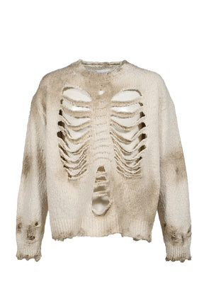 RIB & SPINE KNIT PULLOVER / IVO