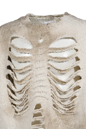 RIB & SPINE KNIT PULLOVER / IVO
