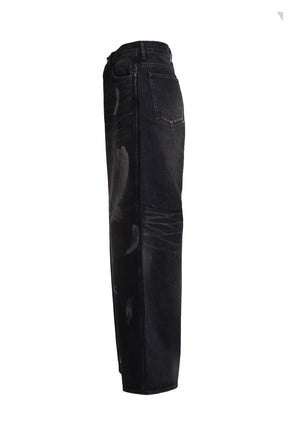 "MASU BOYS" FEATHER BAGGY JEANS / BLK