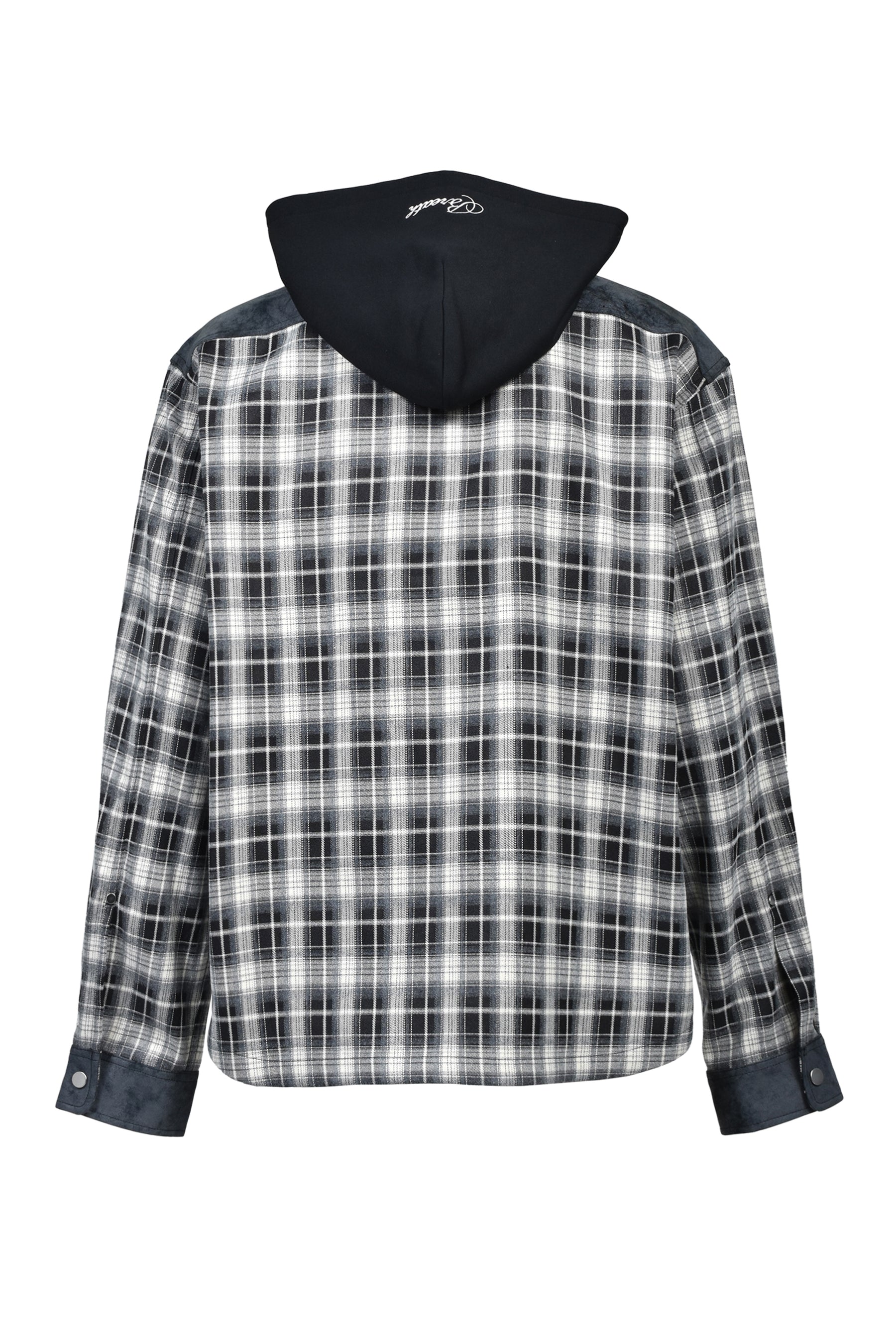 NEW RICH CHECK HOODIE SHIRT / BLK WHT