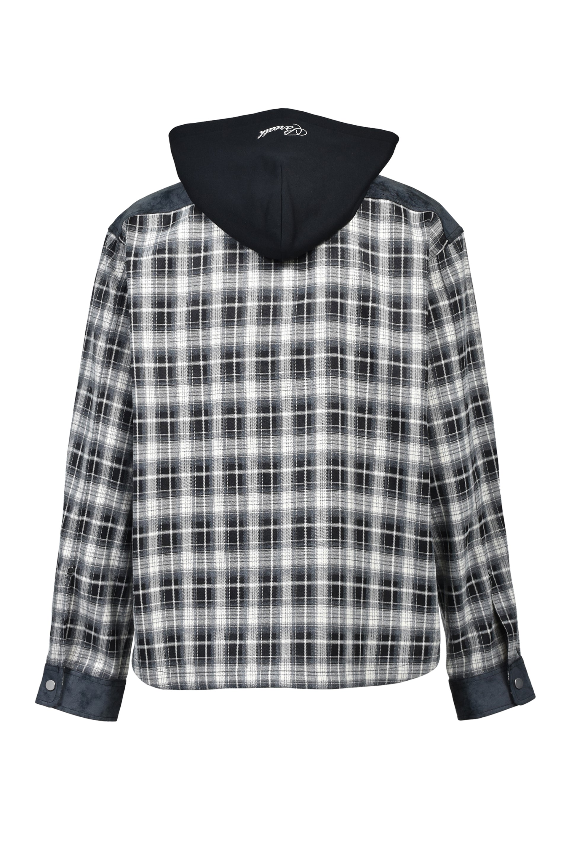NEW RICH CHECK HOODIE SHIRT / BLK WHT