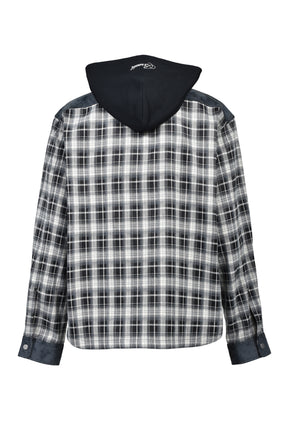NEW RICH CHECK HOODIE SHIRT / BLK WHT