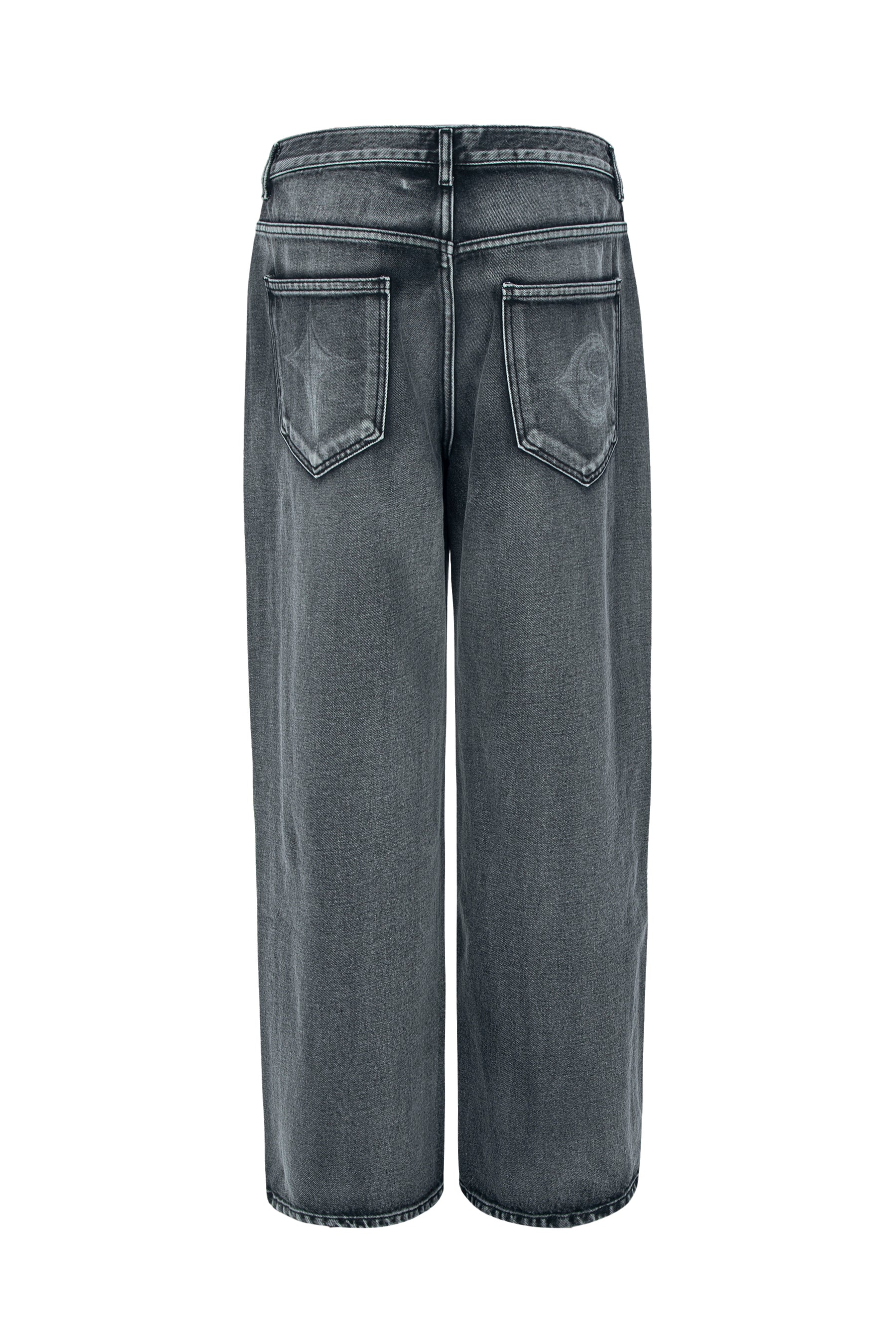 DOUBLE KNEE DENIM PANT / BLK