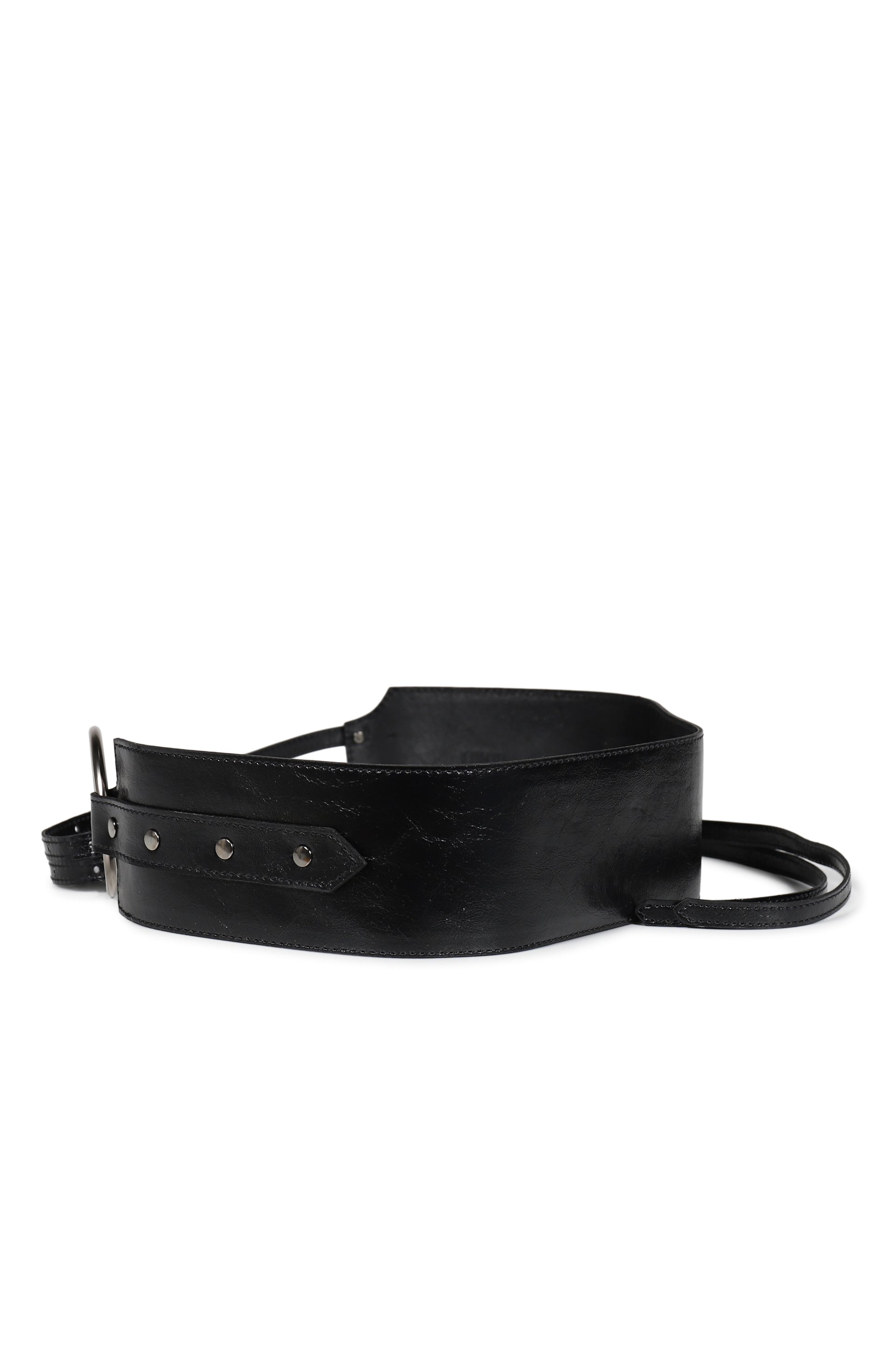 TWO BUCKLE BOLD BELT / BLK