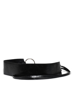 TWO BUCKLE BOLD BELT / BLK