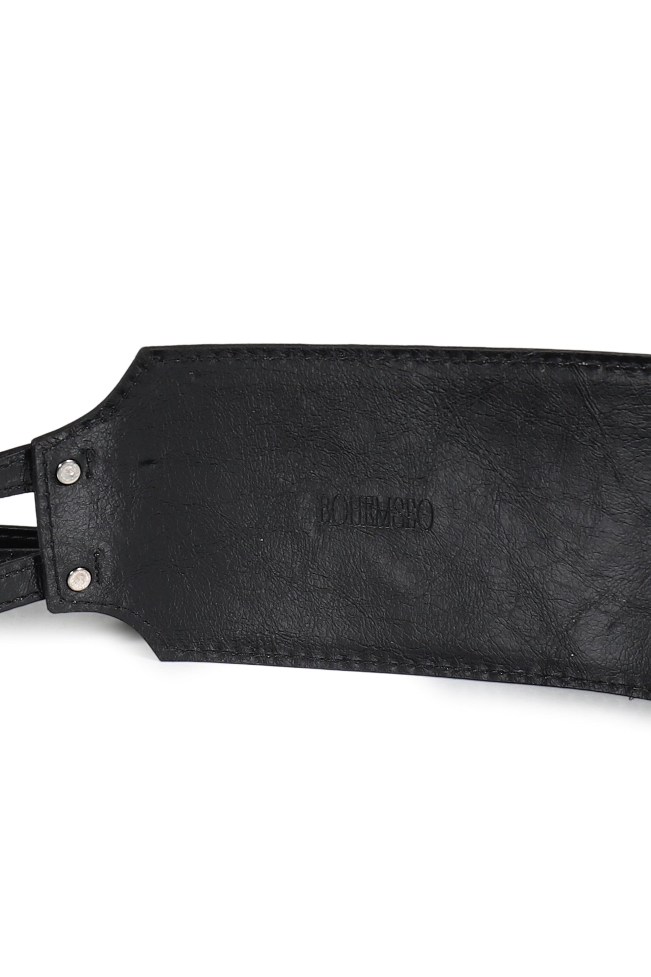 TWO BUCKLE BOLD BELT / BLK