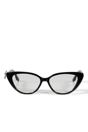 GEMSTONE BOWKNOT GLASSES MIDDLE BOW / BLK