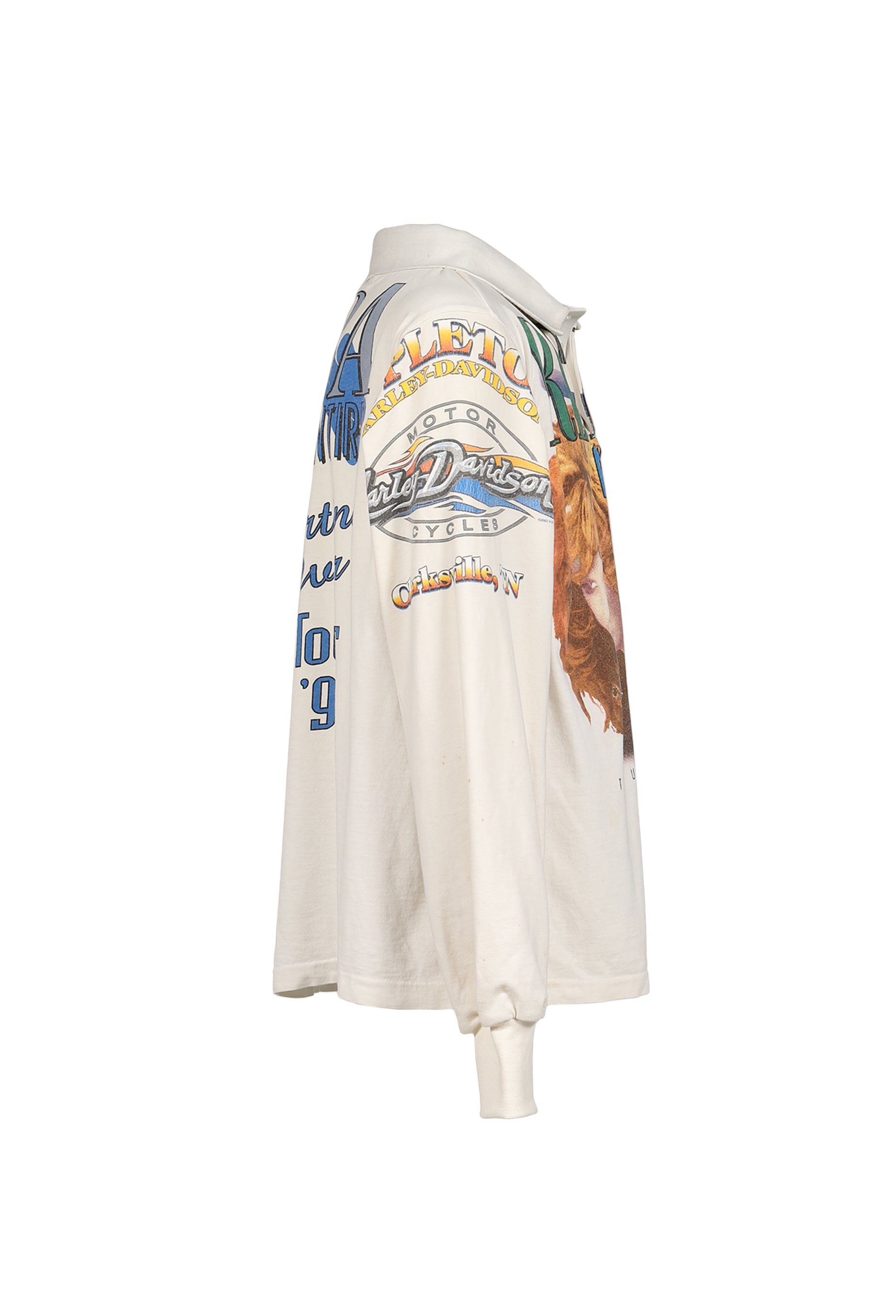 RUGBY TEE (UPCYCLED VINTAGE TEE) / WHT