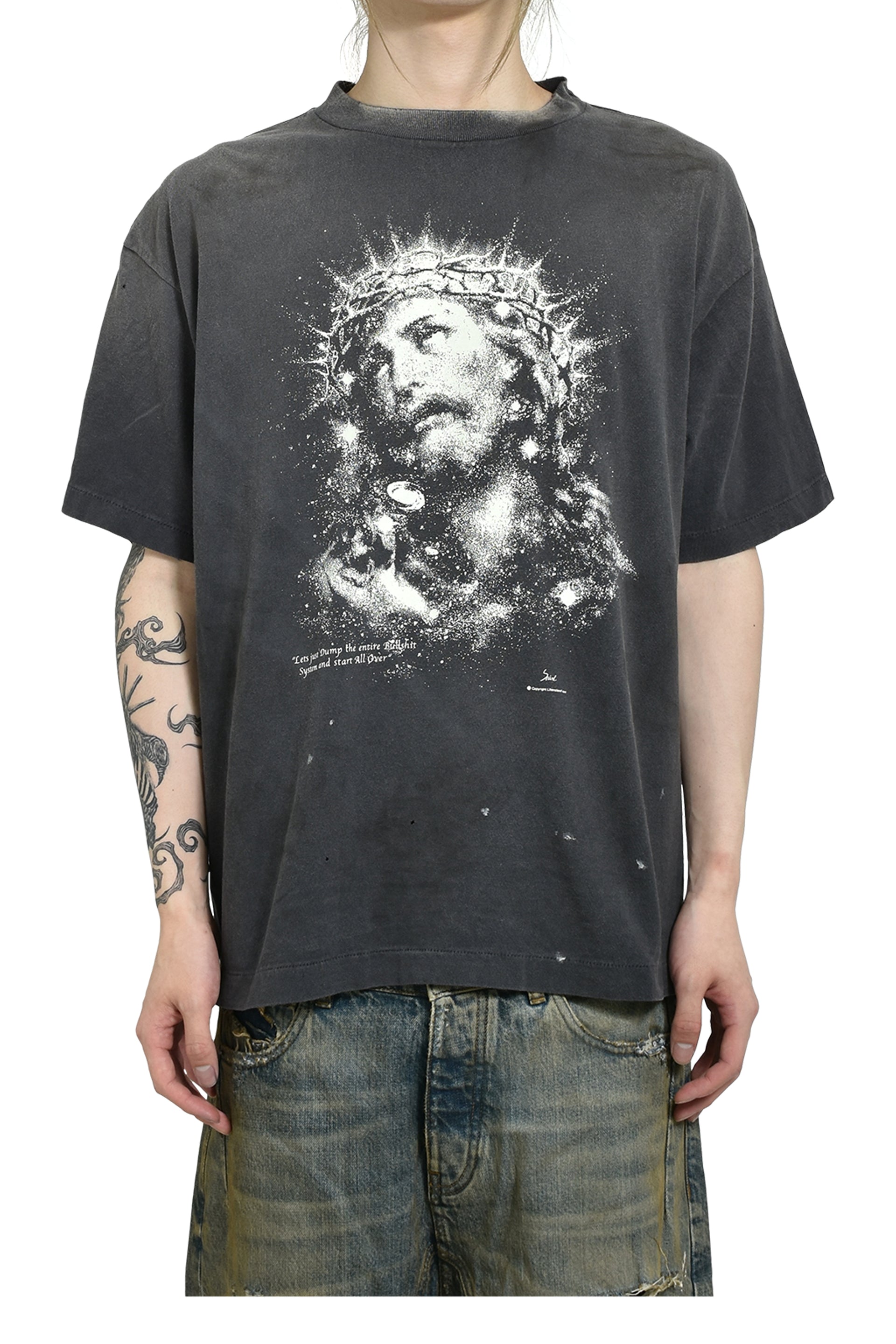 SAINT Mxxxxxx セントマイケル SS TEE JESUS 黒 SAINT Mxxxxxx セント マイケル SS25 SS TEE/JESUS / BLK - NUBIAN