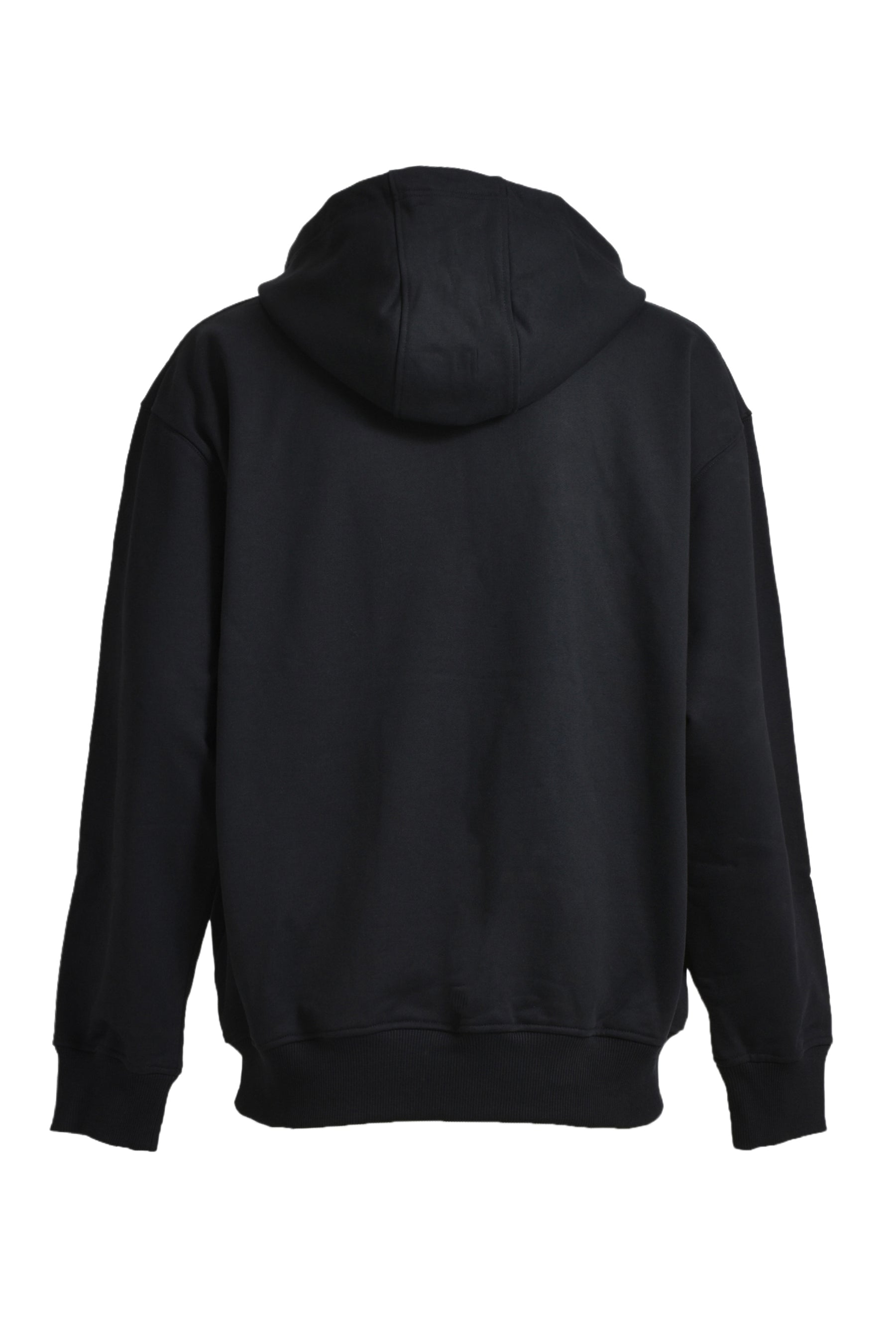 MOON LOGO FLEECE ZIPPED HOODIE / BLK