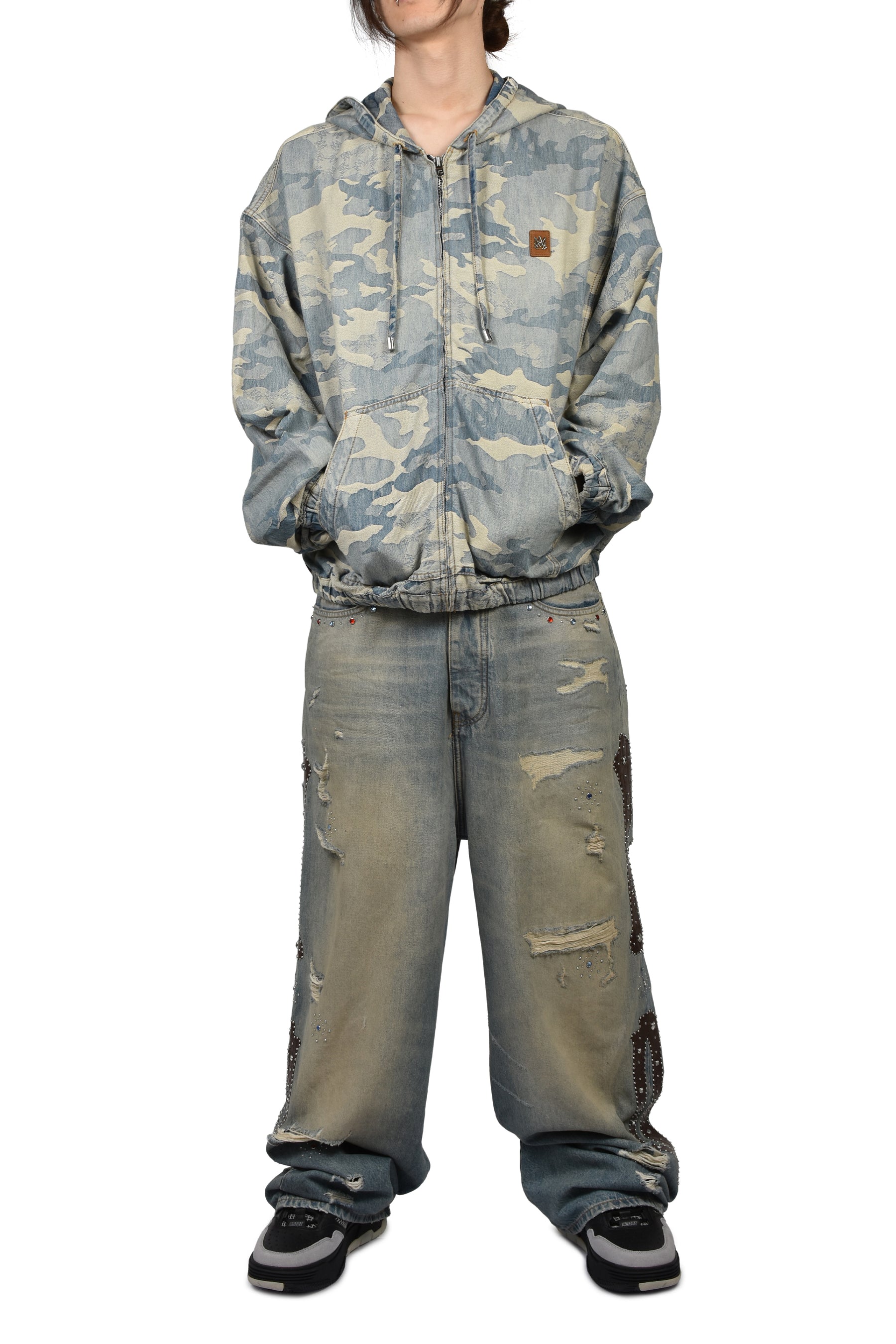 CAMO JACQ DNM ZIP HOODIE JKT / CAMO IND