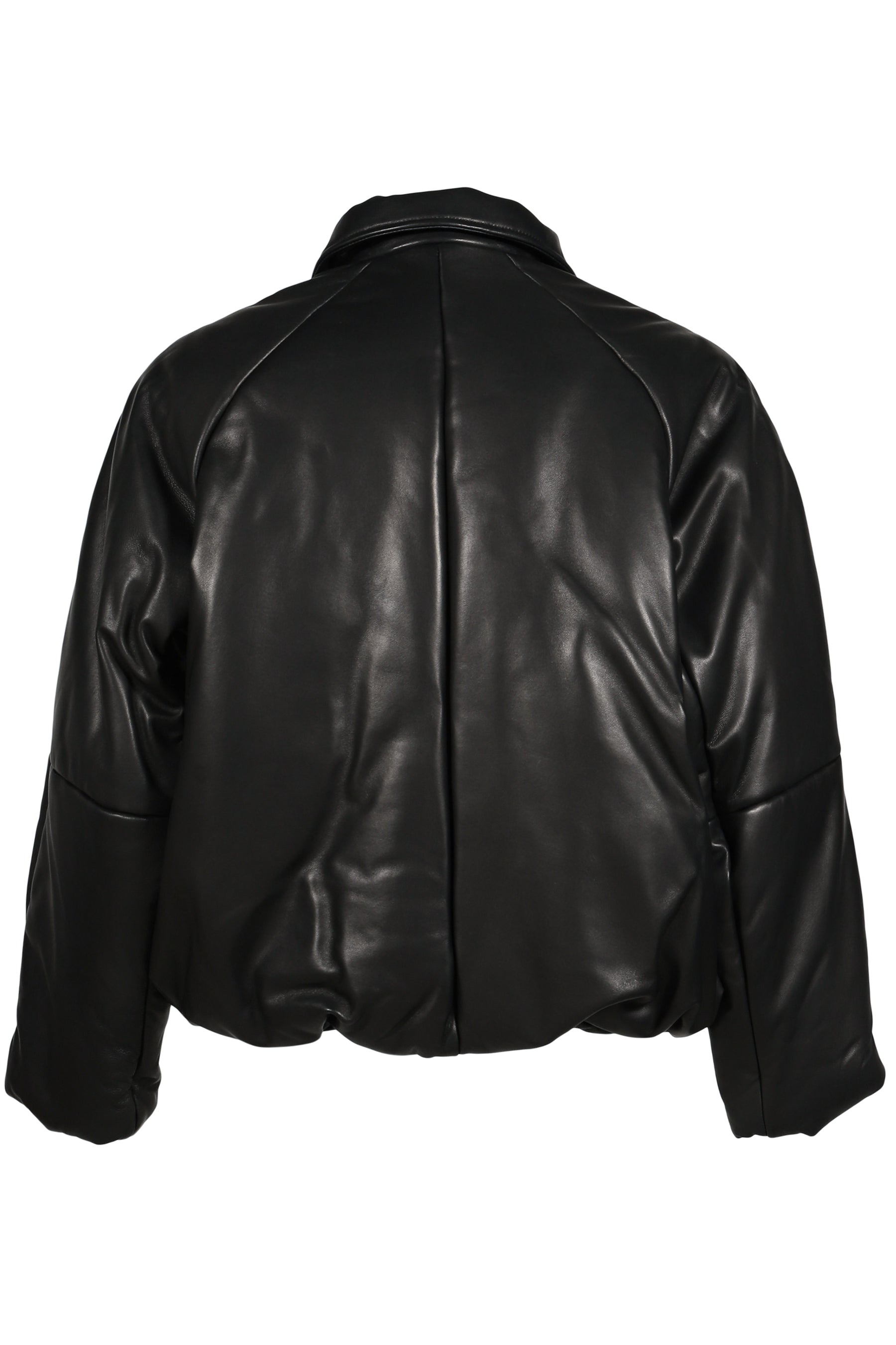 INFLATED BALLOON LEATHER JACKET / BLK