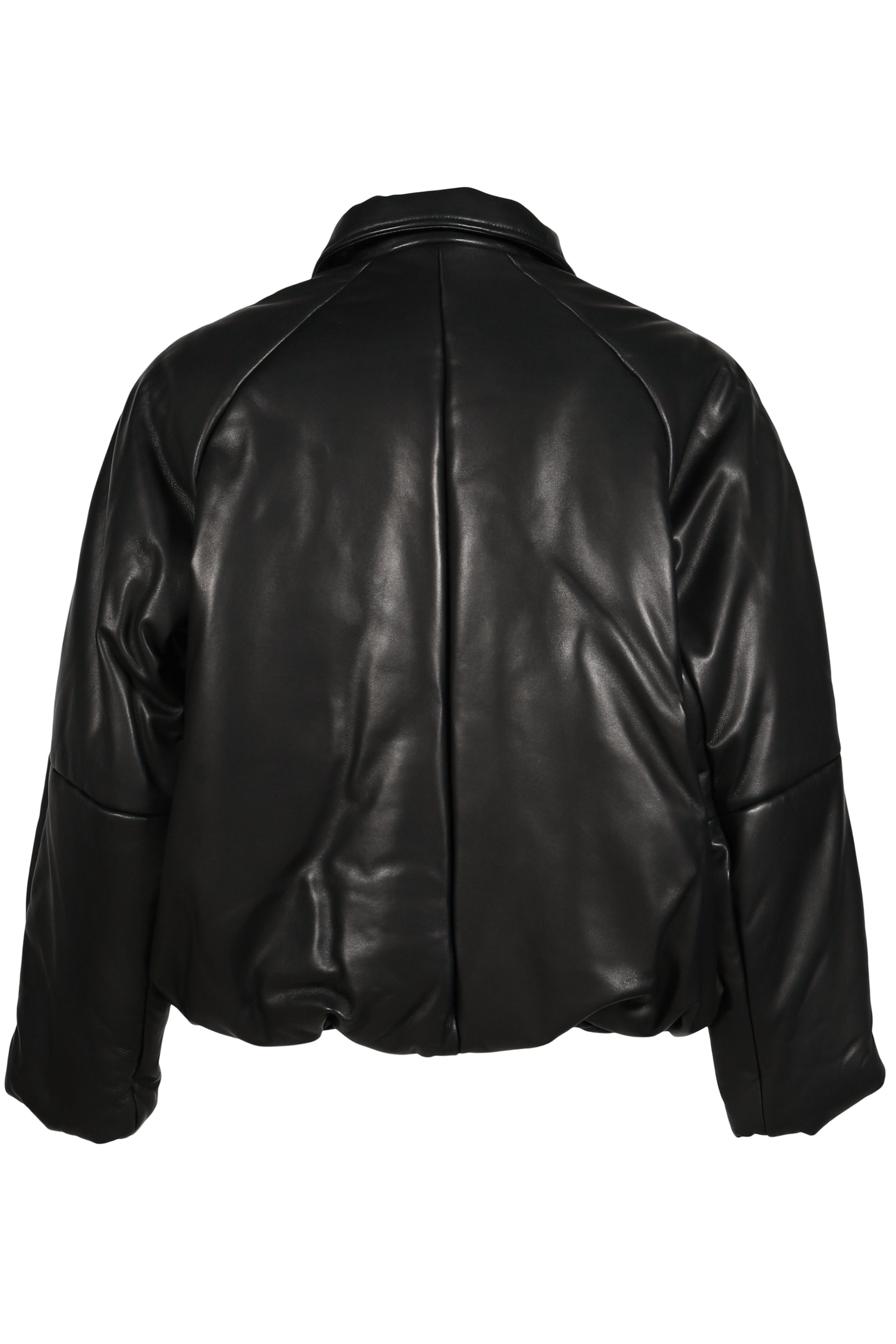INFLATED BALLOON LEATHER JACKET / BLK