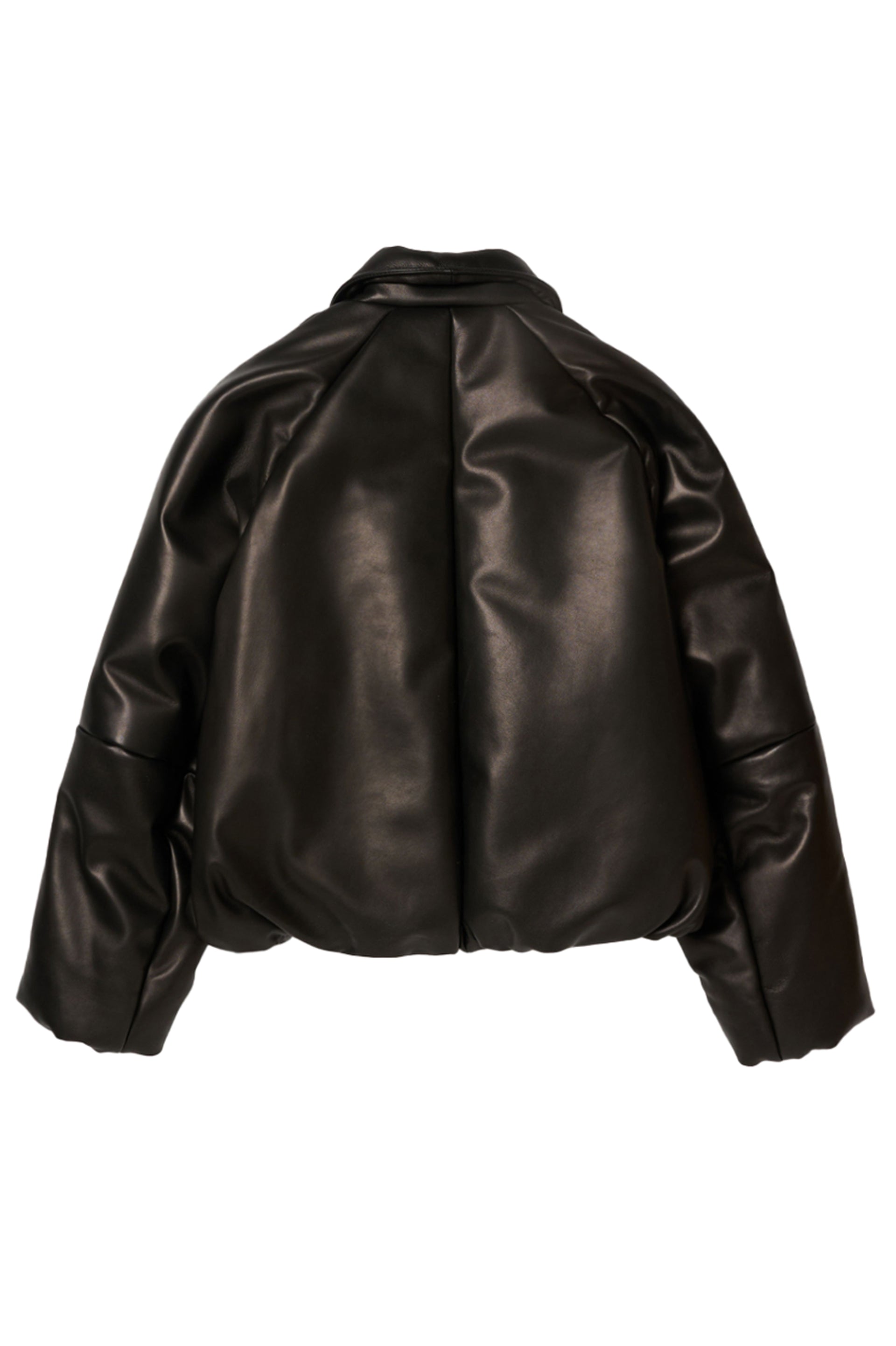 INFLATED BALLOON LEATHER JACKET / BLK