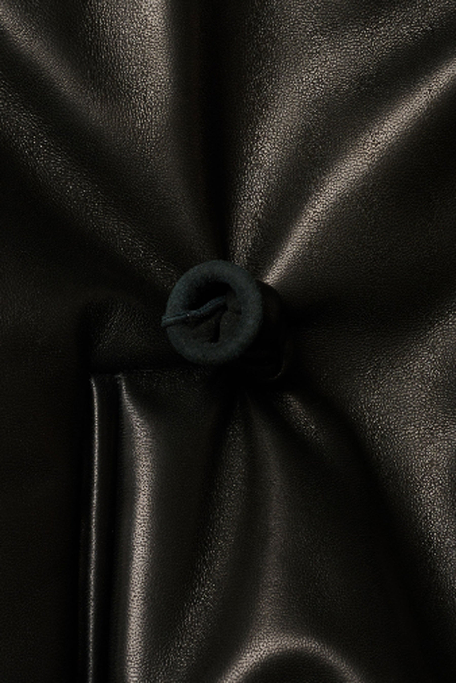 INFLATED BALLOON LEATHER JACKET / BLK