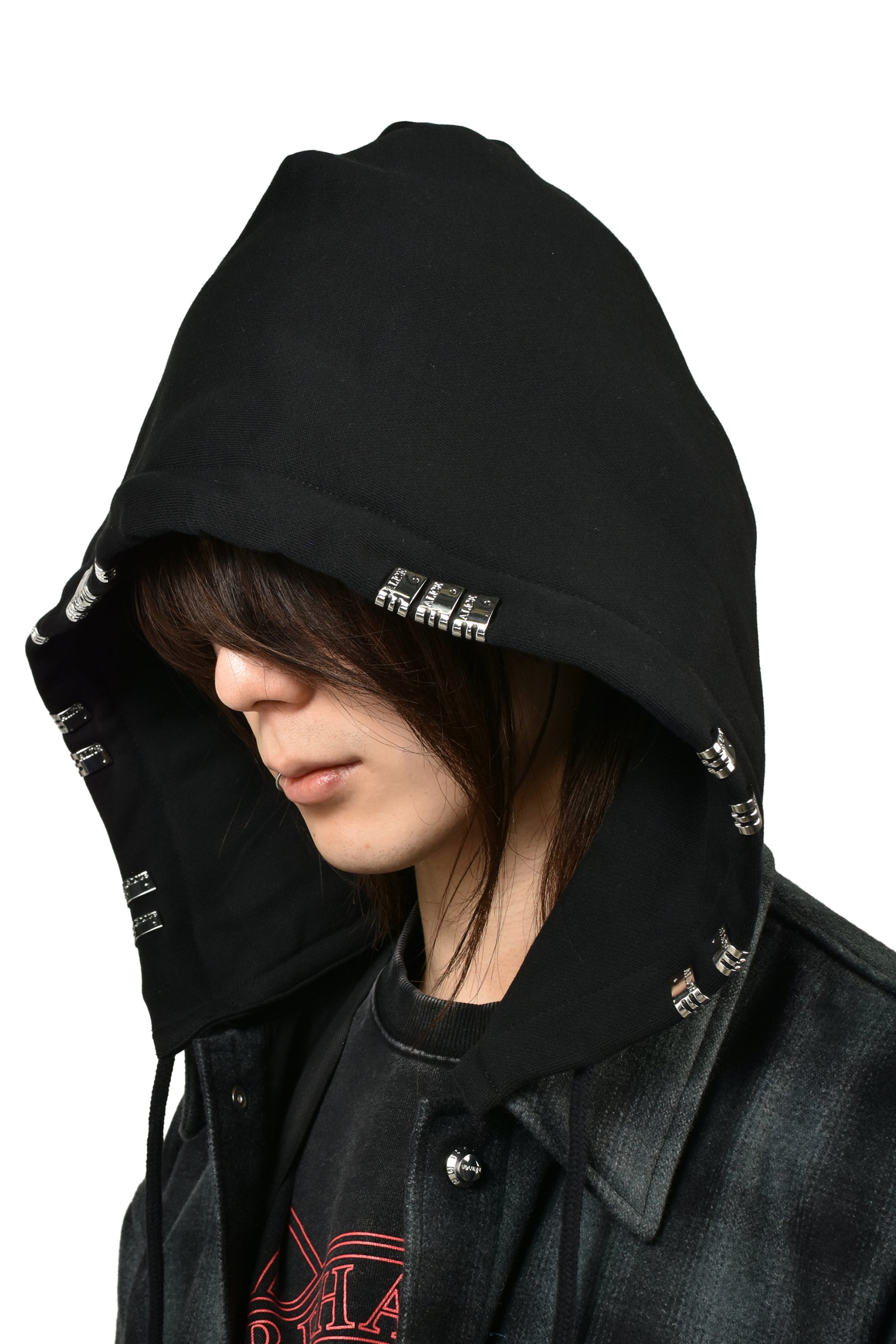 OVERSIZE HOODED FLANNEL SHIRT / CHA