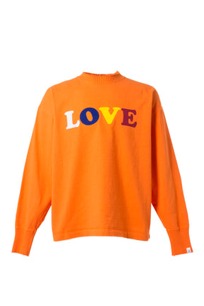 Perfect ribs BASIC LONG SLEEVE T-SHIRTS "LOVE" / ORG