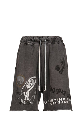CARRY THE MESSAGE SWEAT SHORT / BLK