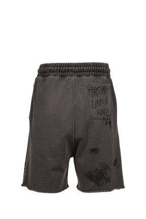 CARRY THE MESSAGE SWEAT SHORT / BLK