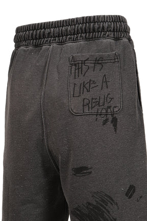 CARRY THE MESSAGE SWEAT SHORT / BLK