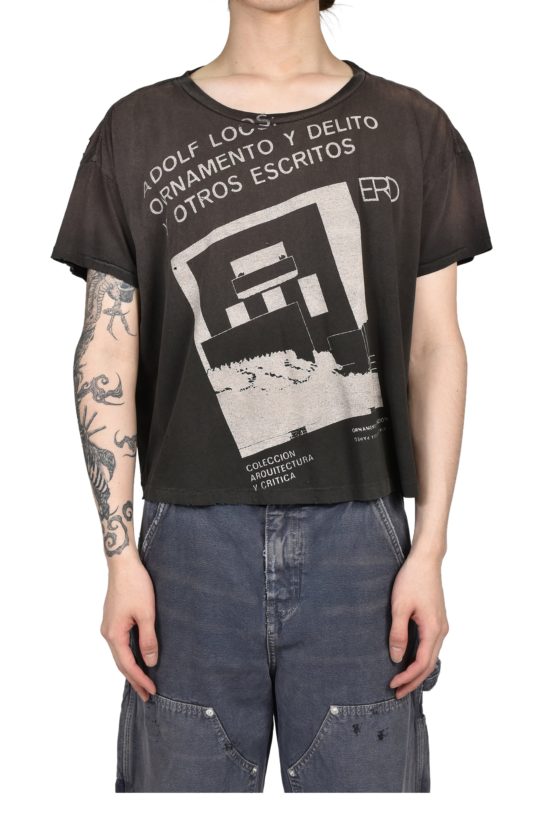 ADOLF LOOS T-SHIRT / WASHED BLK