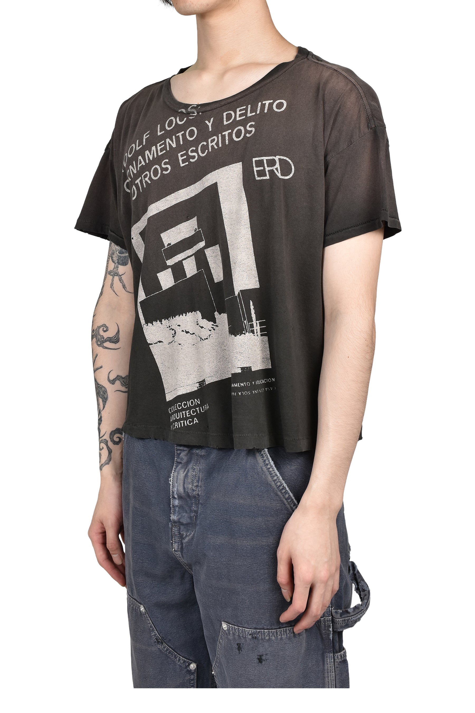 ADOLF LOOS T-SHIRT / WASHED BLK