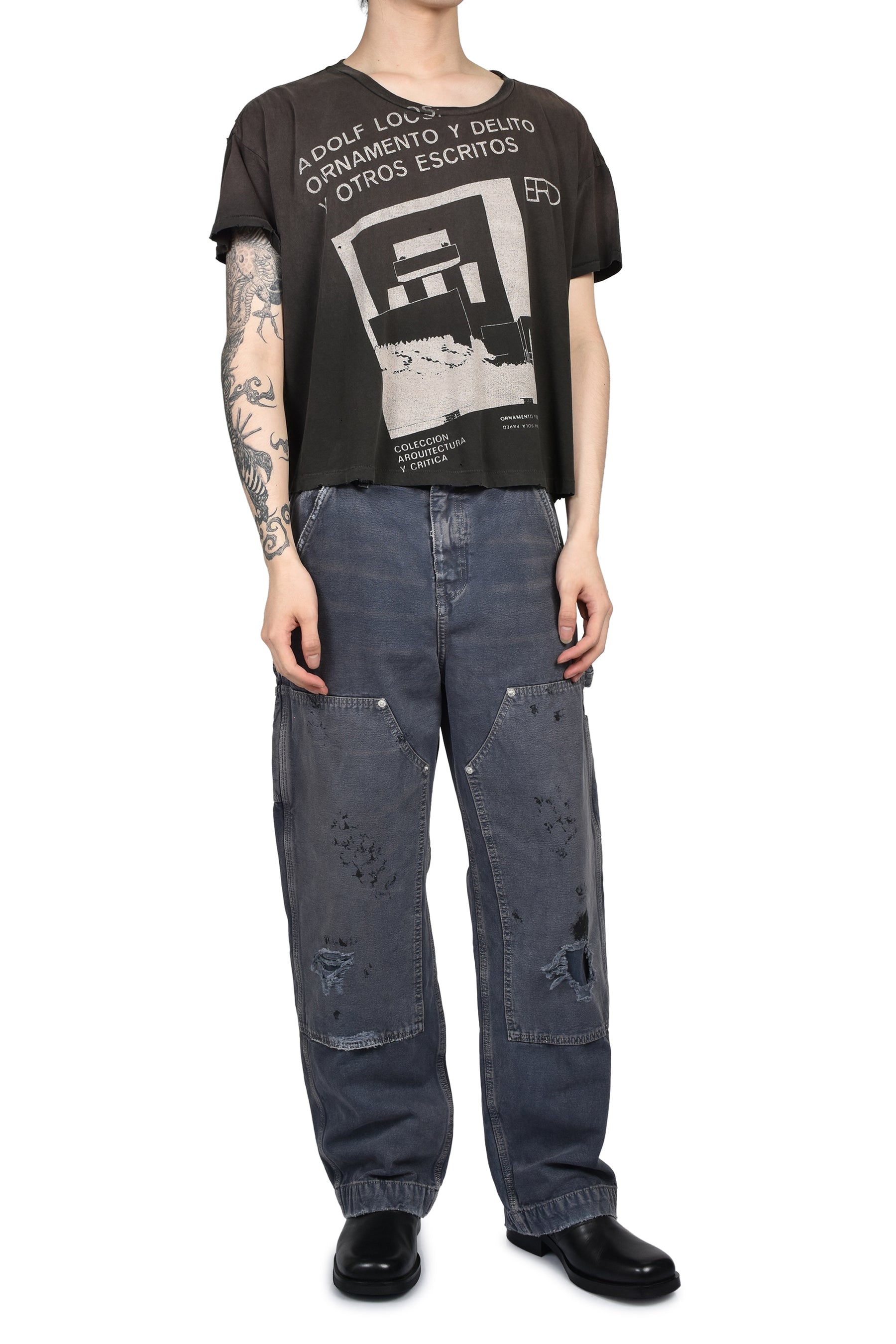 ADOLF LOOS T-SHIRT / WASHED BLK