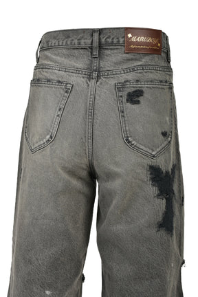 MB BAGGY JEANS ANGEL DAMAGE / BLK