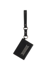 LEATHER STRAP CARD HOLDER / BLK