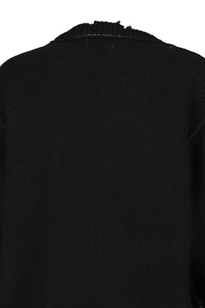 GLOW-IN-THE-DARK SKULL KNIT PULLOVER / BLK