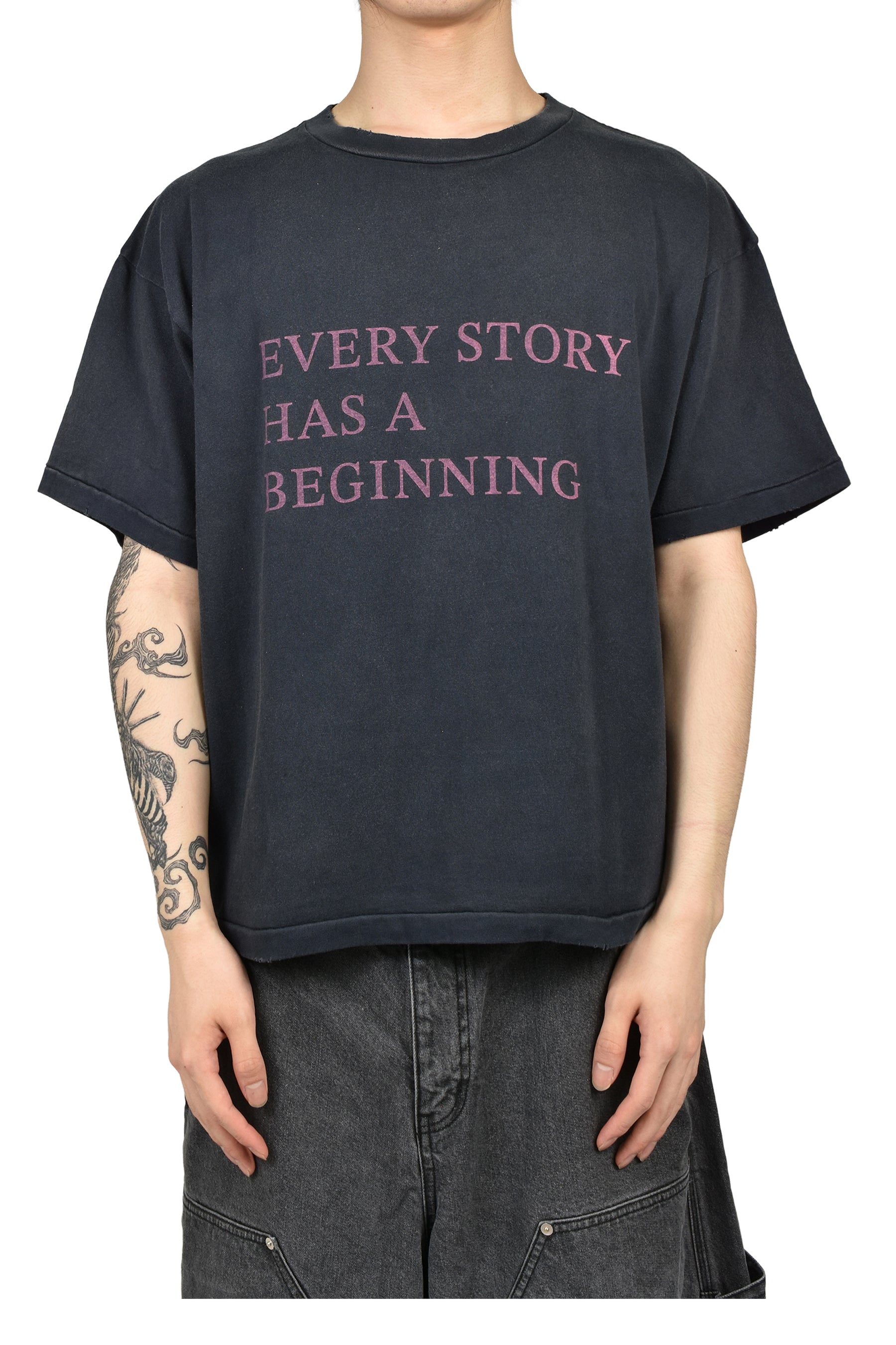 JUN/NAKAYAMA JUN NAKAYAMA SS26 FLAG T-SHIRTS / BLK - NUBIAN