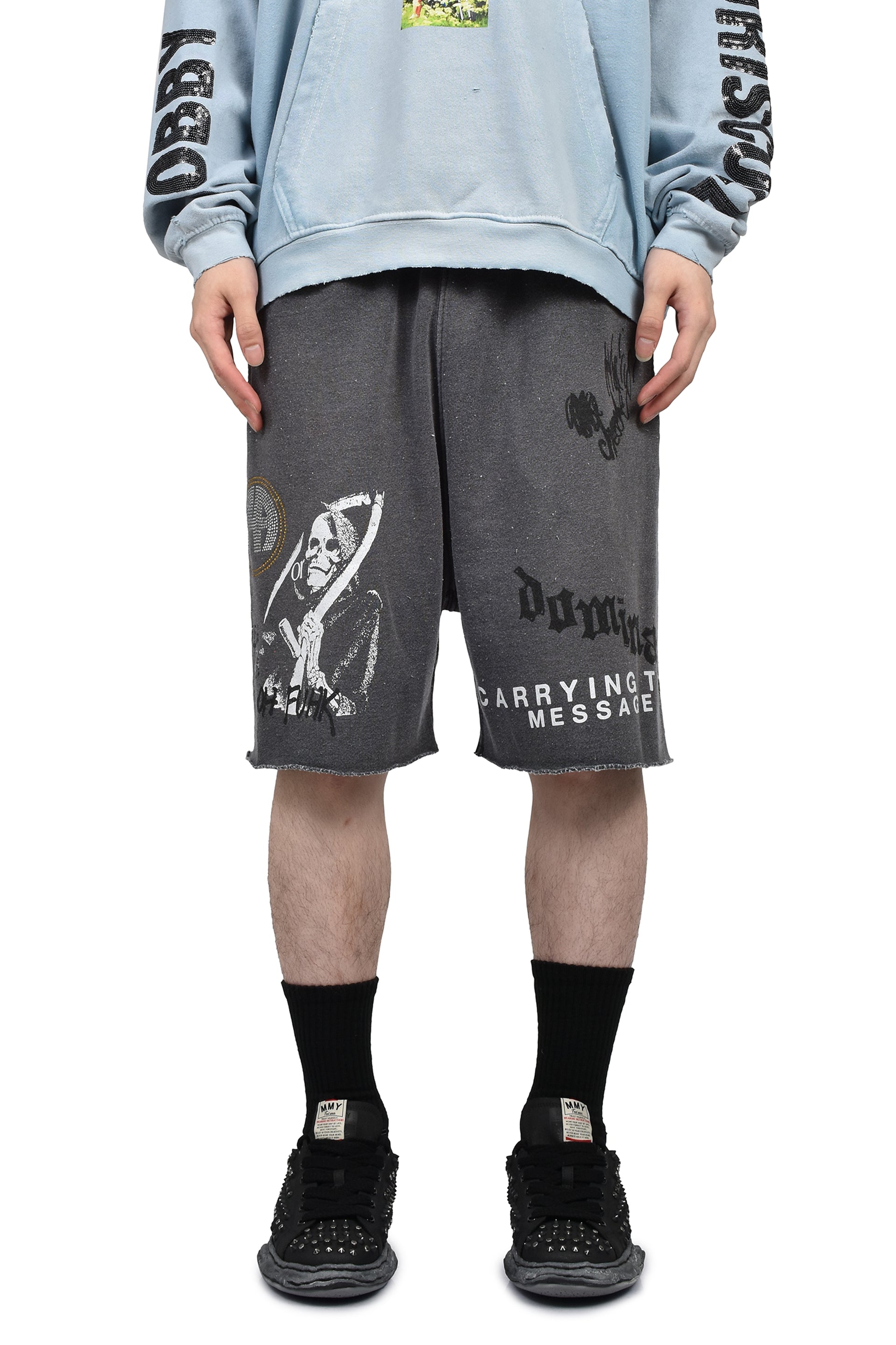 CARRY THE MESSAGE SWEAT SHORT / BLK