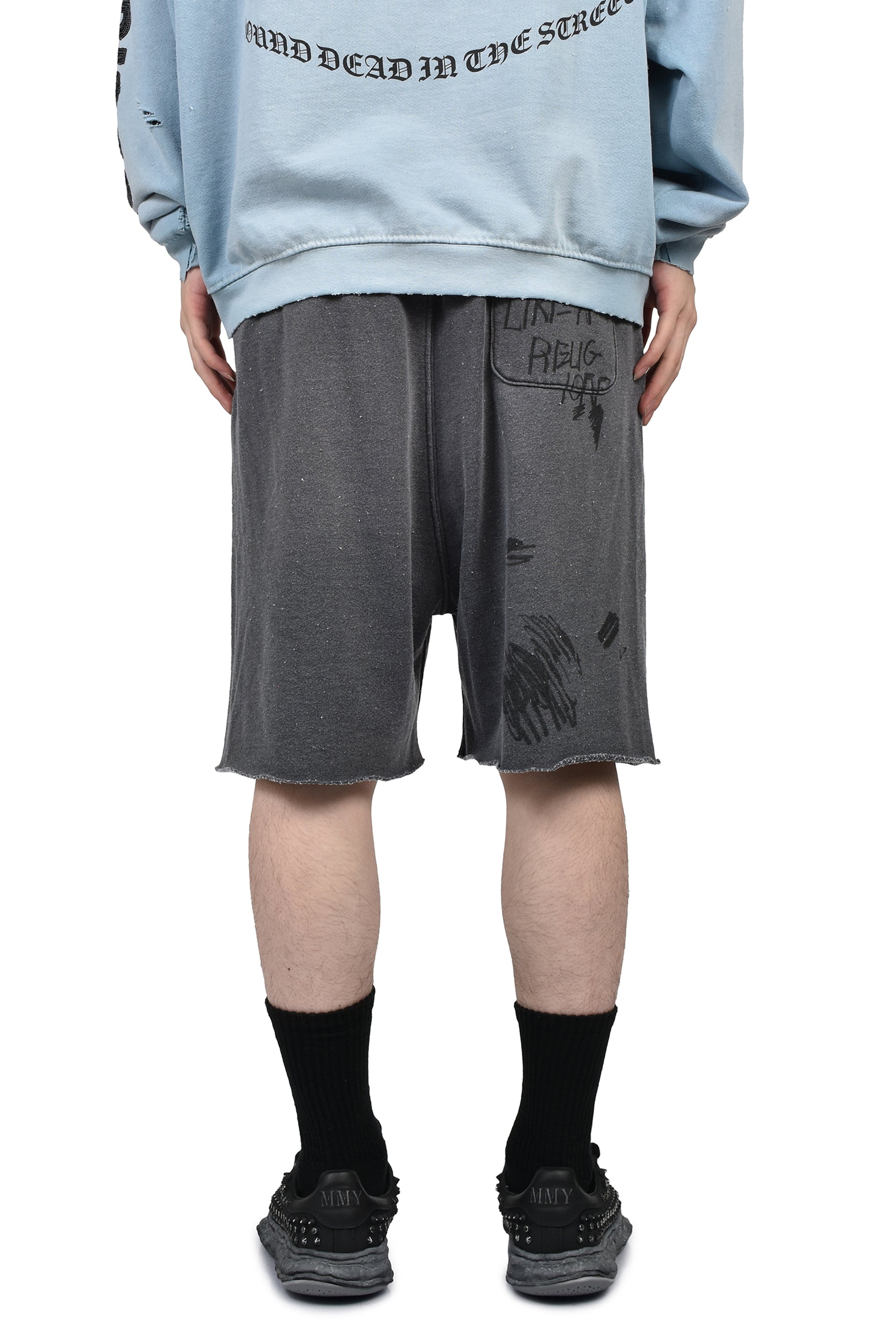 CARRY THE MESSAGE SWEAT SHORT / BLK