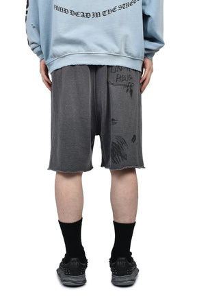 CARRY THE MESSAGE SWEAT SHORT / BLK