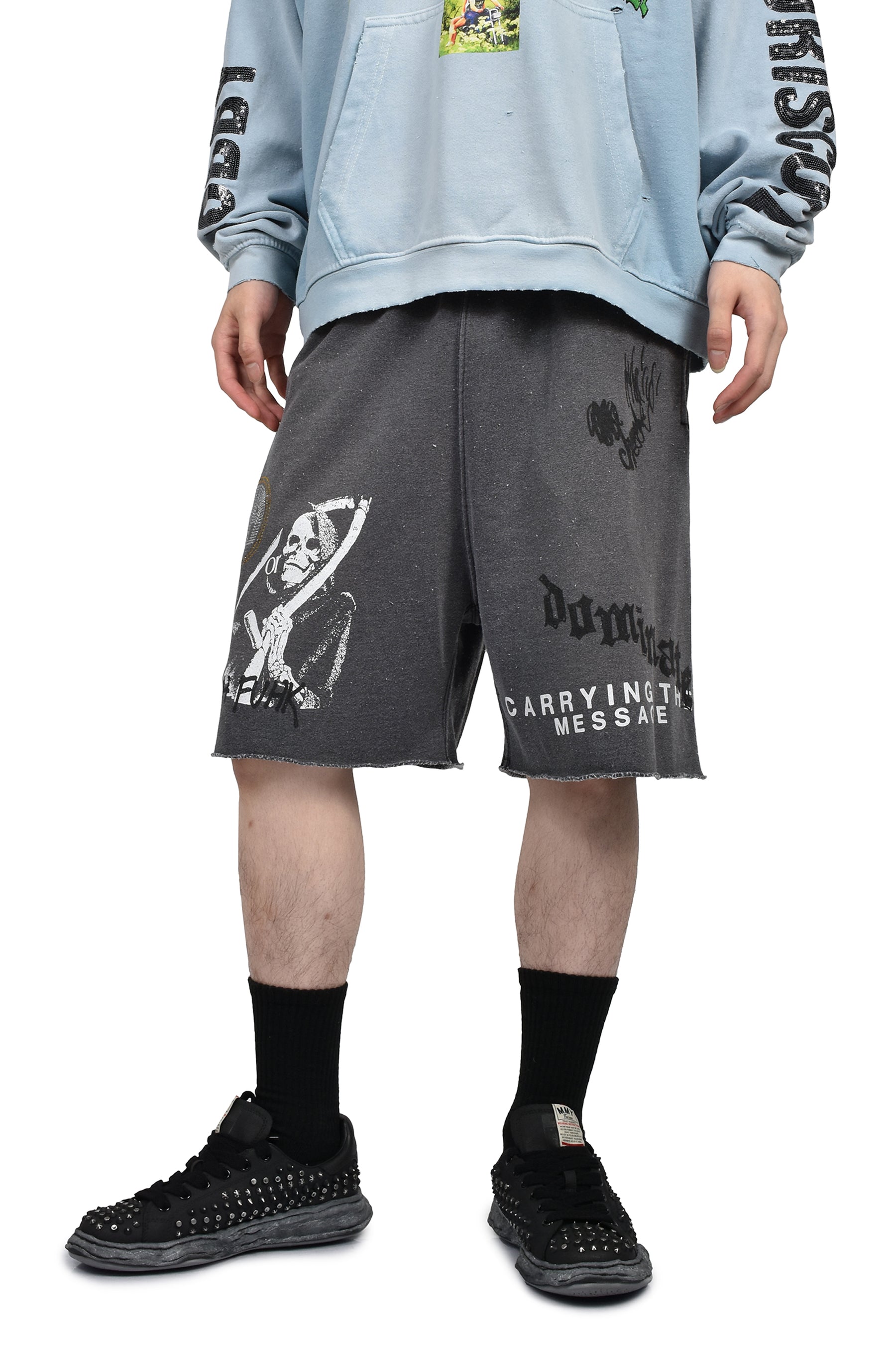 CARRY THE MESSAGE SWEAT SHORT / BLK