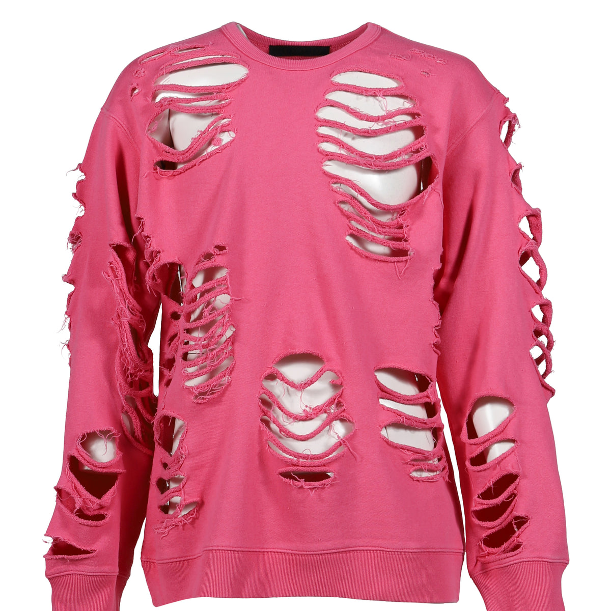 JUN/NAKAYAMA ジュンナカヤマ FW25 DISTRESSED CREWNECK / PNK