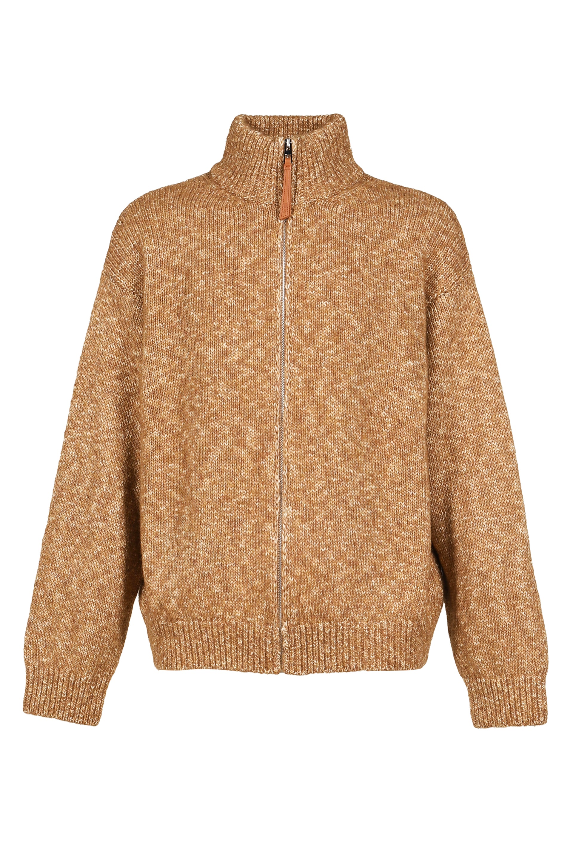 ZIP-UP CARDIGAN / BROWN LILAC