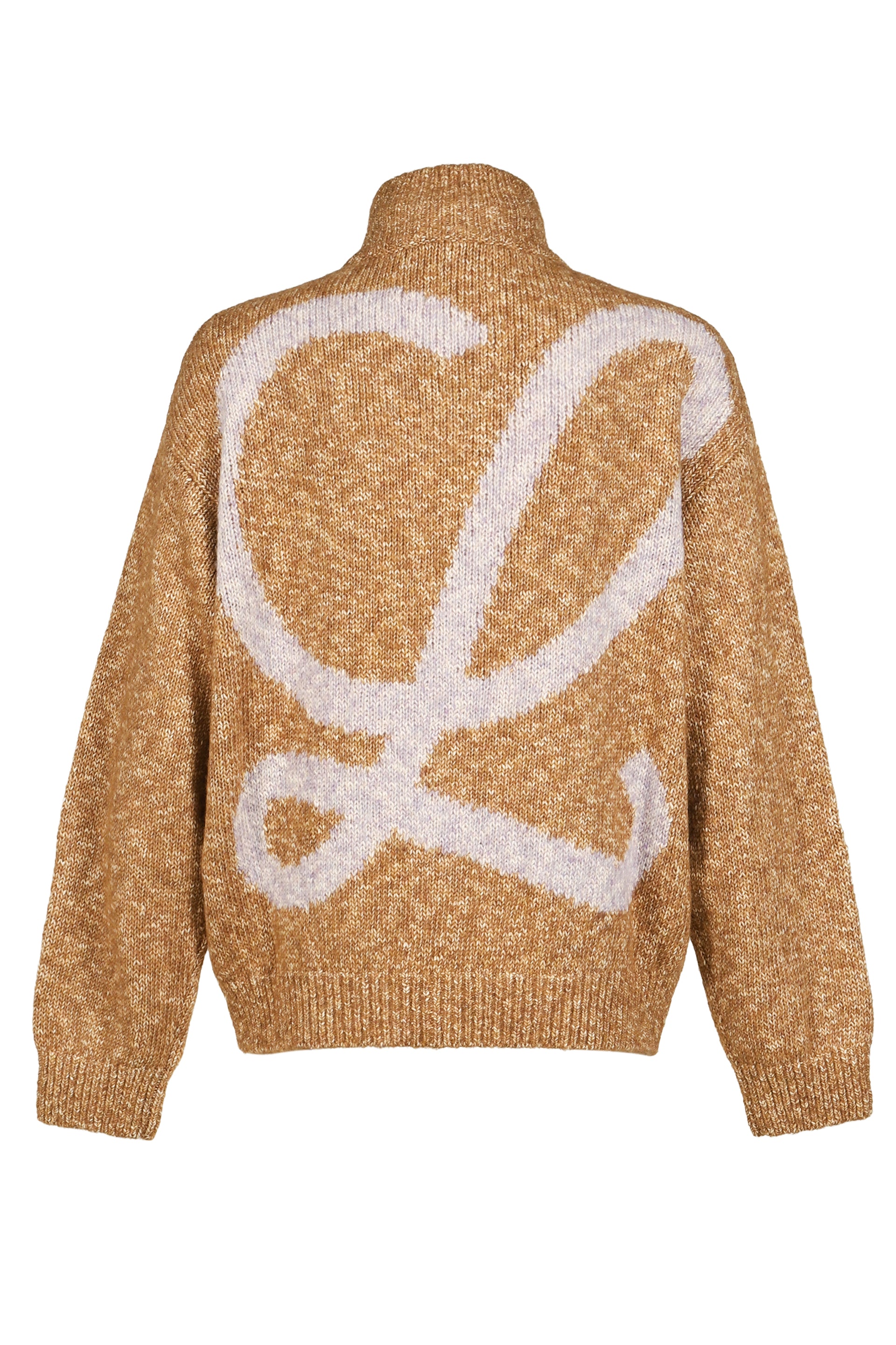 ZIP-UP CARDIGAN / BROWN LILAC