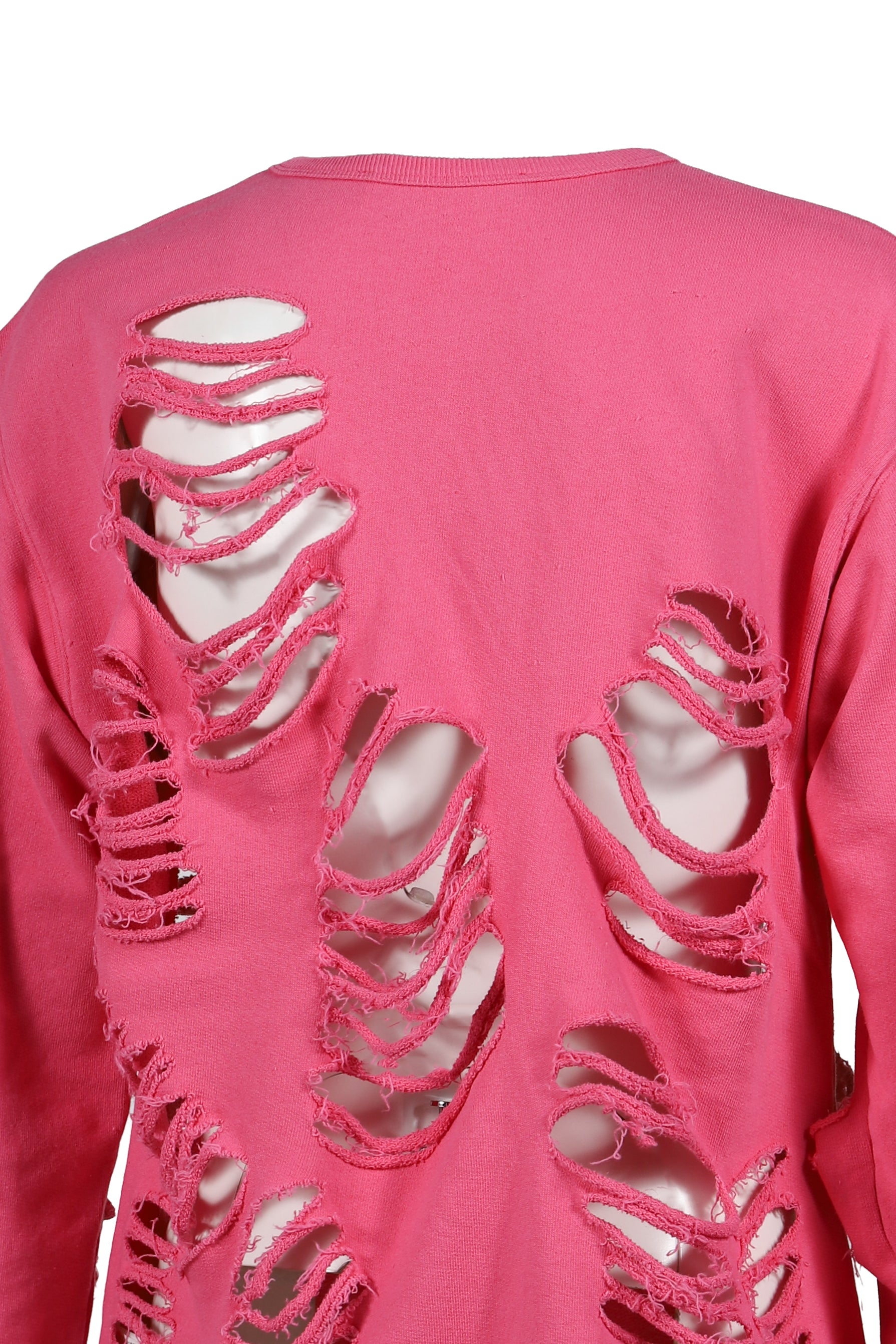 jun nakayama DISTRESSED CREWNECK pink m
