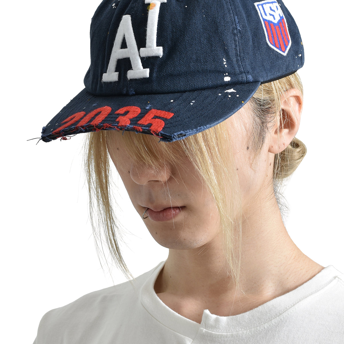 PROJECT G/R プロジェクト ジーアール SS25 WIDE THROWBACK CAP / NVY