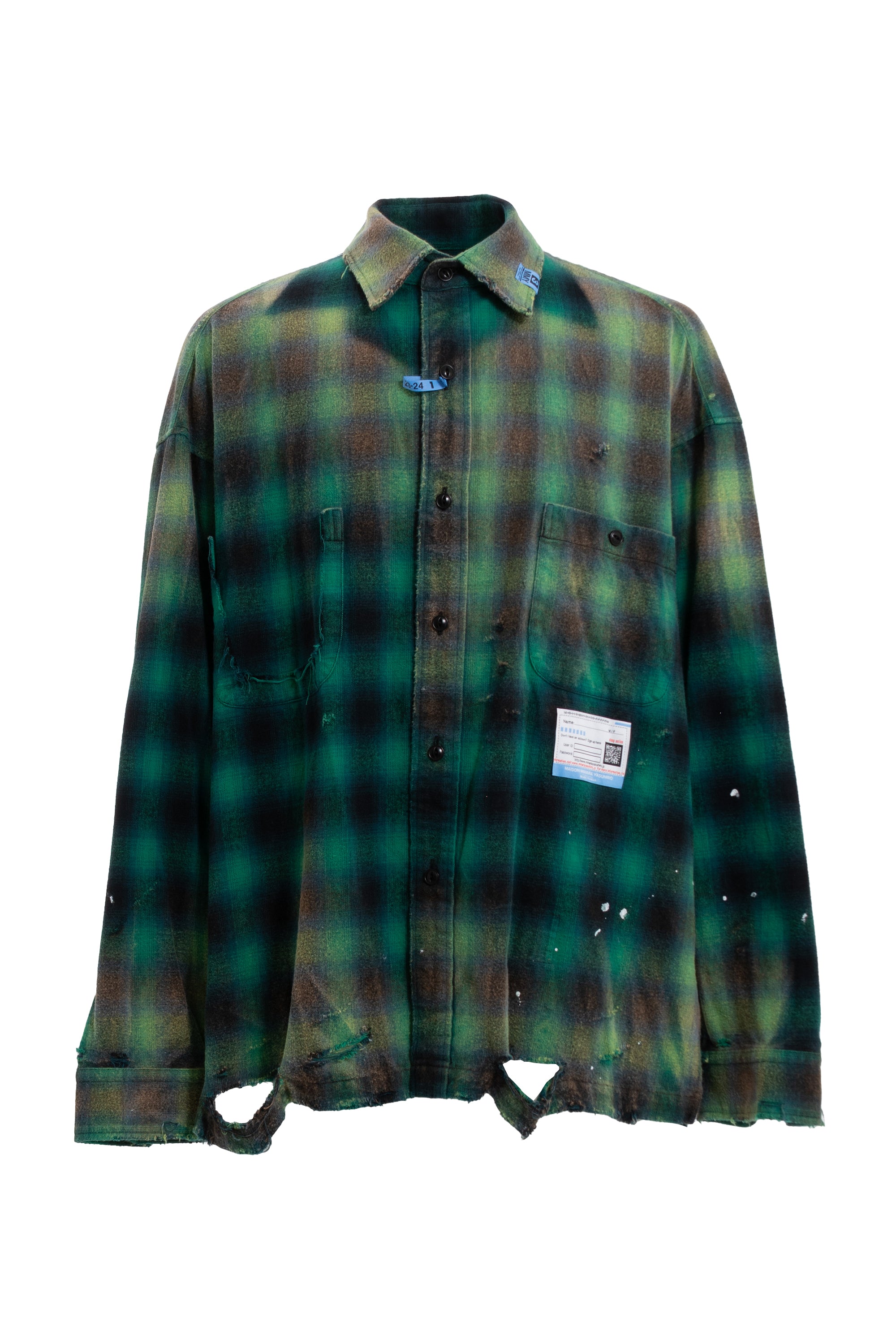 Maison Mihara Yasuhiro FW23 CHECK SHIRTS / GRN -NUBIAN