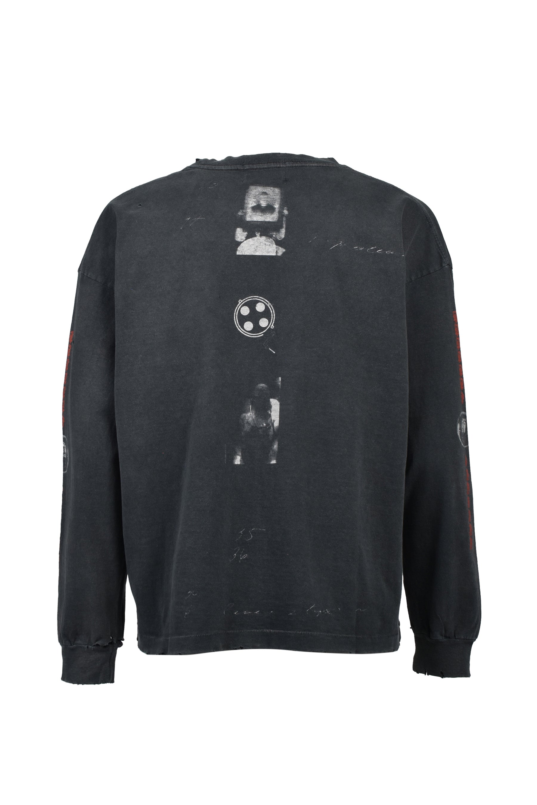 BATHROOM STALL LS T-SHIRT / VINTAGE BLK